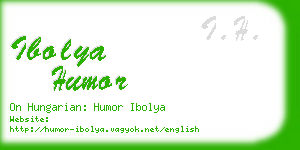 ibolya humor business card